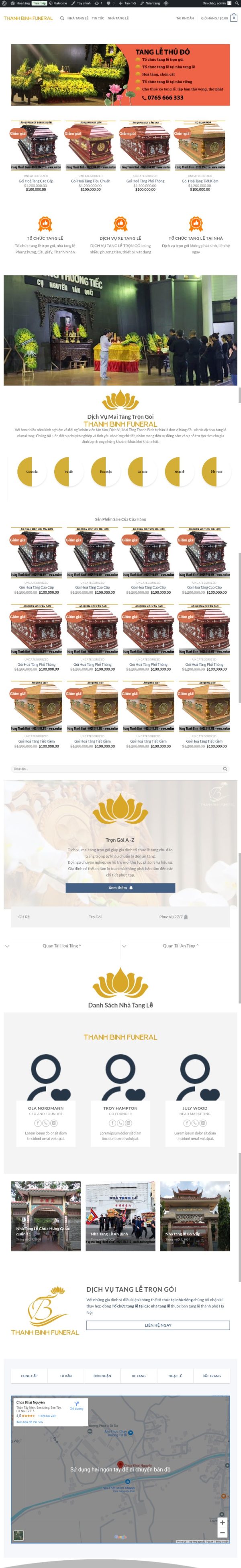 Theme WordPress Dịch Vụ Mai Táng